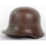 Imperial German M-18 Camouflaged Steel Combat Helmet