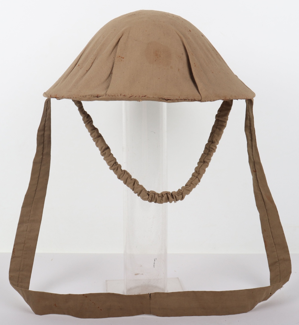 WW1 British Steel Helmet with Khaki Cloth Cover and Shoulder Strap - Image 10 of 11