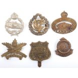 6x Canadian Corps and Services Cap Badges