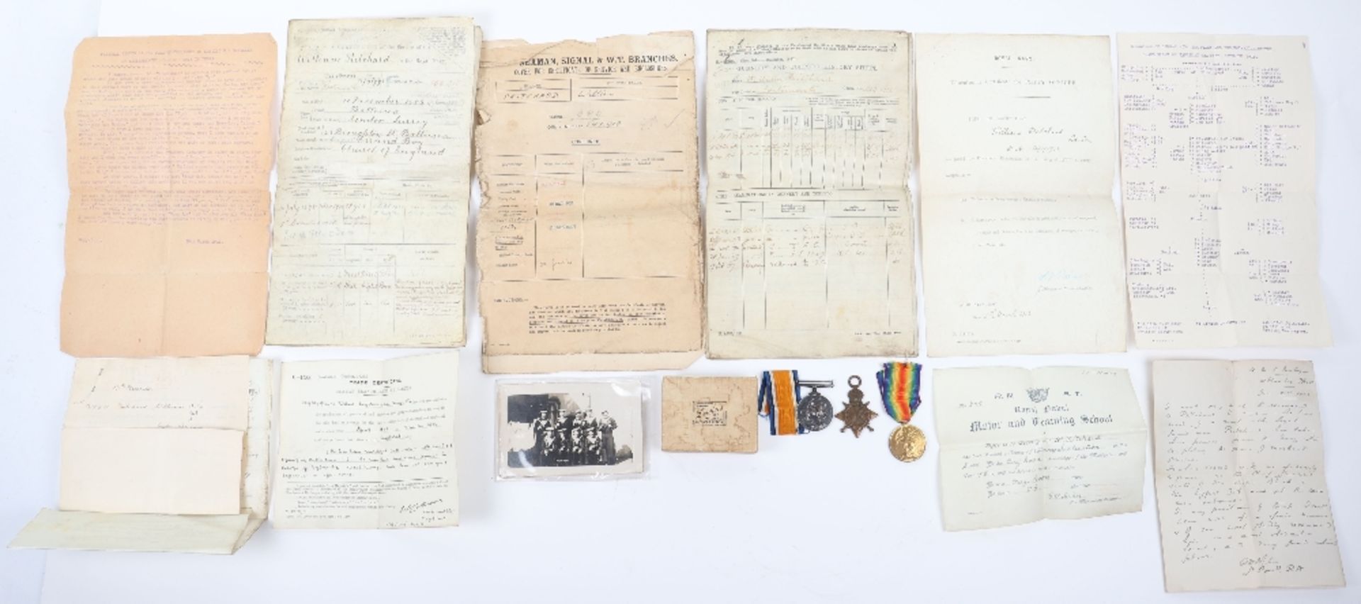 British 1914-15 Star Medal Trio Royal Navy - Bild 9 aus 9