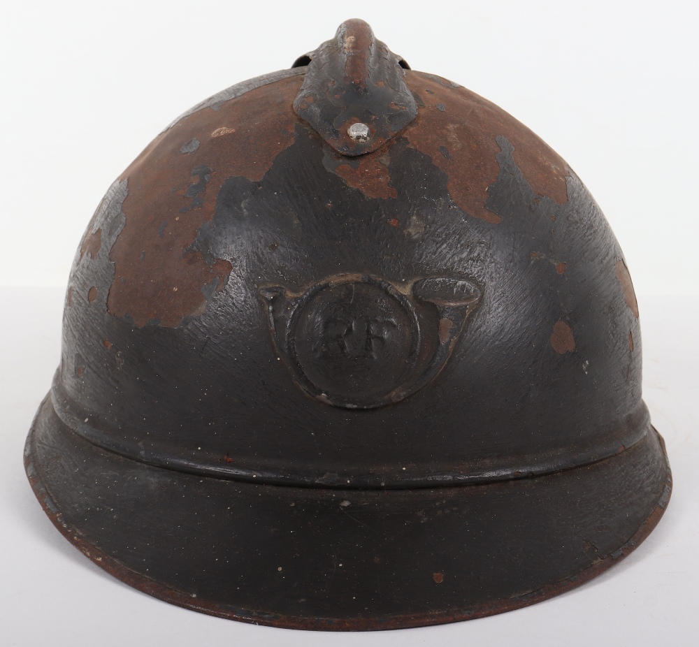 WW1 French Light Infantry (Chasseurs) Adrian Pattern Steel Helmet