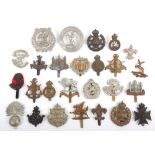 26x British Territorial Battalions / Regiments Cap Badges