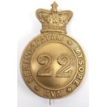 Victorian Indian Army 22nd Madras Infantry Pagri Badge