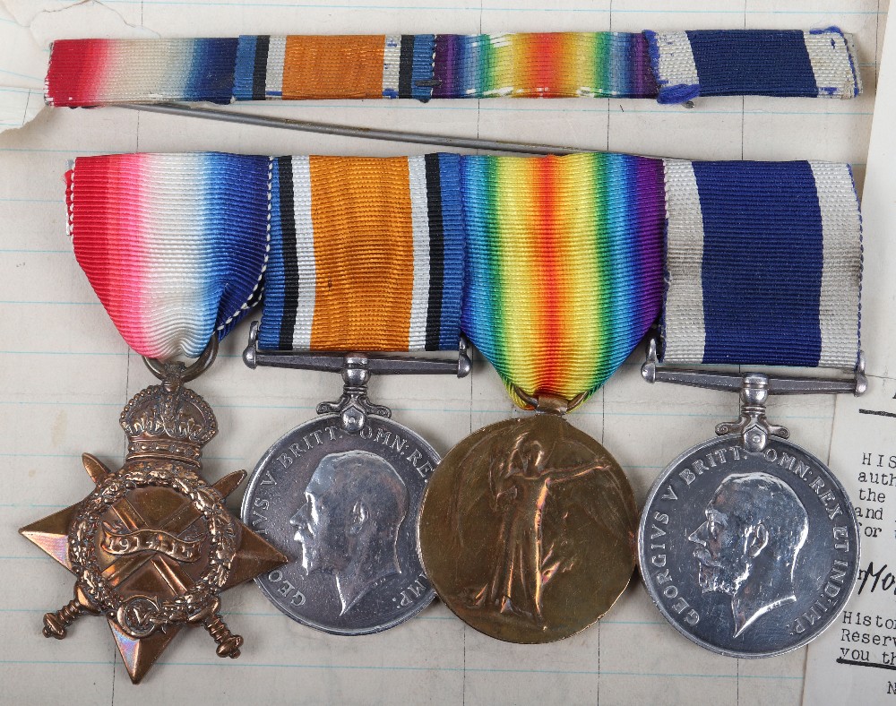 Great War Royal Navy Divers Long Service Good Conduct Medal Group of Four, Serving on HMS Jessamine - Image 2 of 11