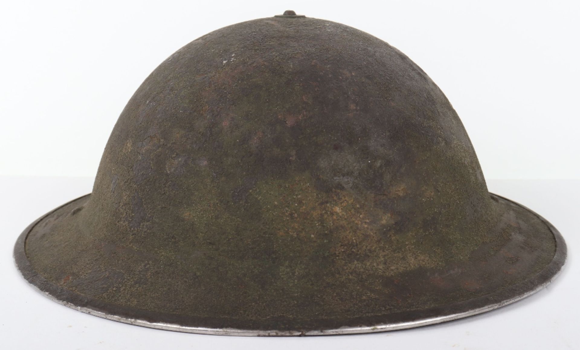 WW2 British Camouflaged Steel Combat Helmet