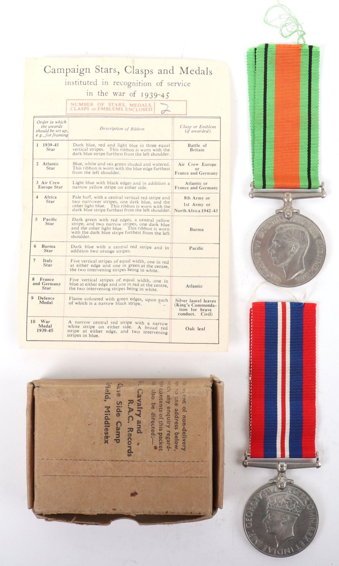 WW2 British 9th Battalion Royal Tank Regiment Casualty Medal Group - Bild 2 aus 5
