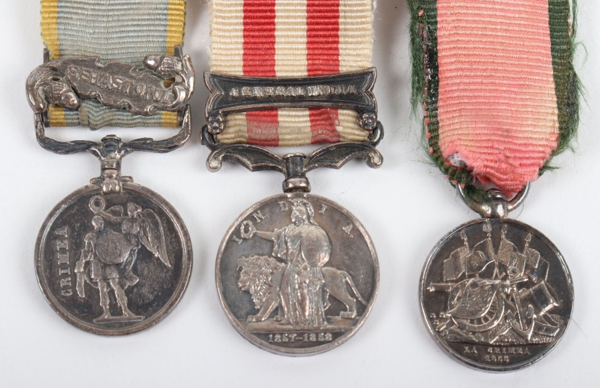 Victorian Crimea and Indian Mutiny Miniature Medal Group of Three - Image 2 of 4