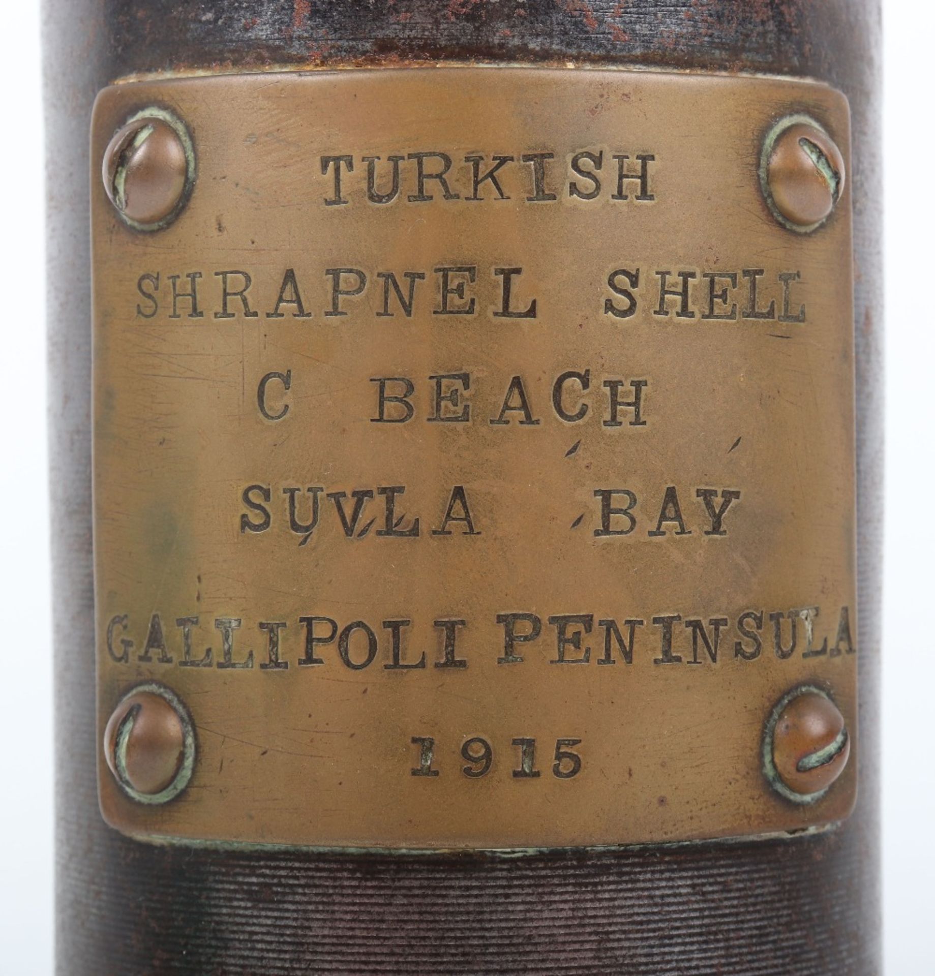 Inert WW1 Turkish 75mm Shrapnel Projectile - Image 2 of 7