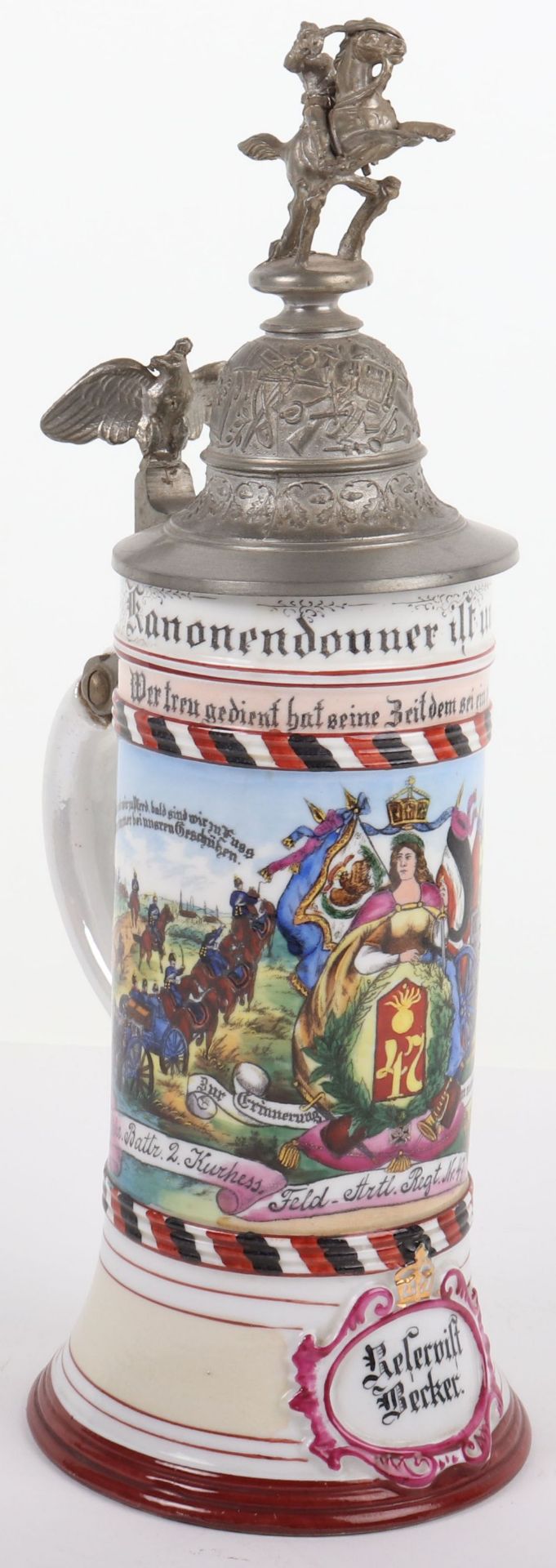 Imperial German Field Artillery Regiment Nr 47 Fulda 1905-07 Commemorative Stein - Bild 2 aus 23