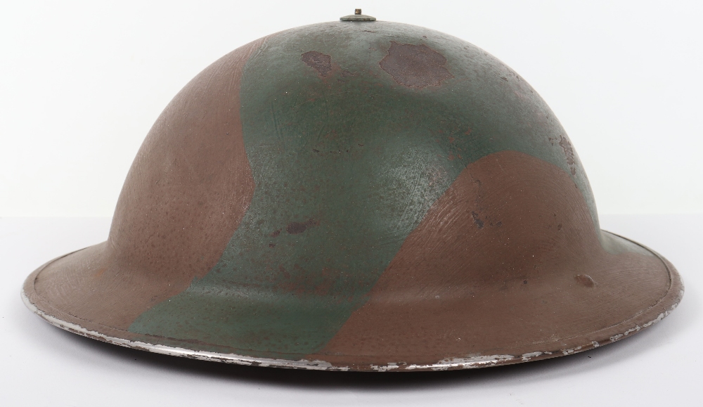 WW2 British Camouflaged Steel Combat Helmet - Image 2 of 8