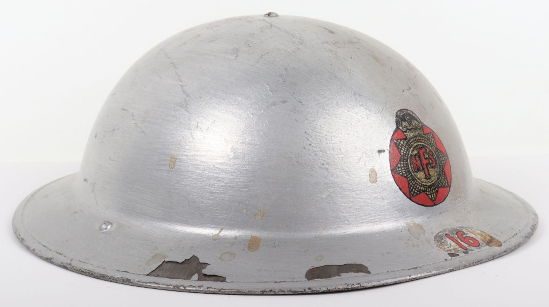 WW2 British National Fire Service Steel Helmet - Image 5 of 8