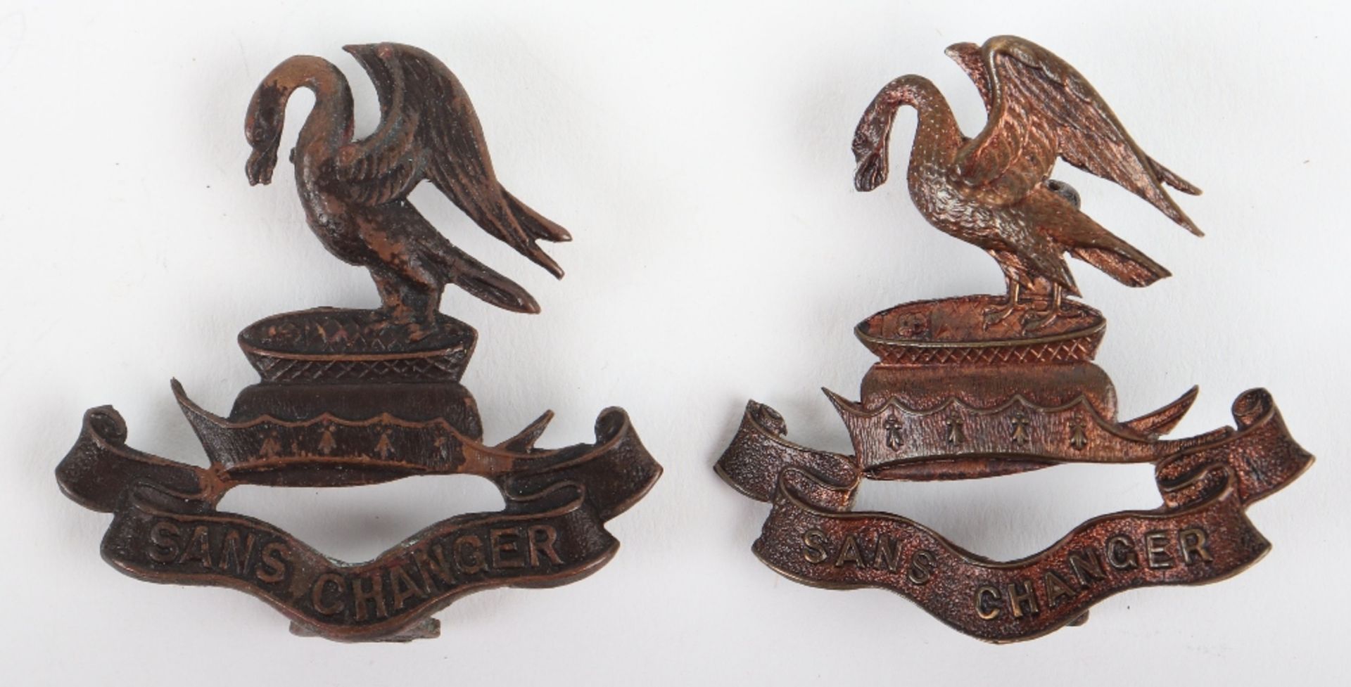 2x Liverpool Pals Cap / Collar Badges