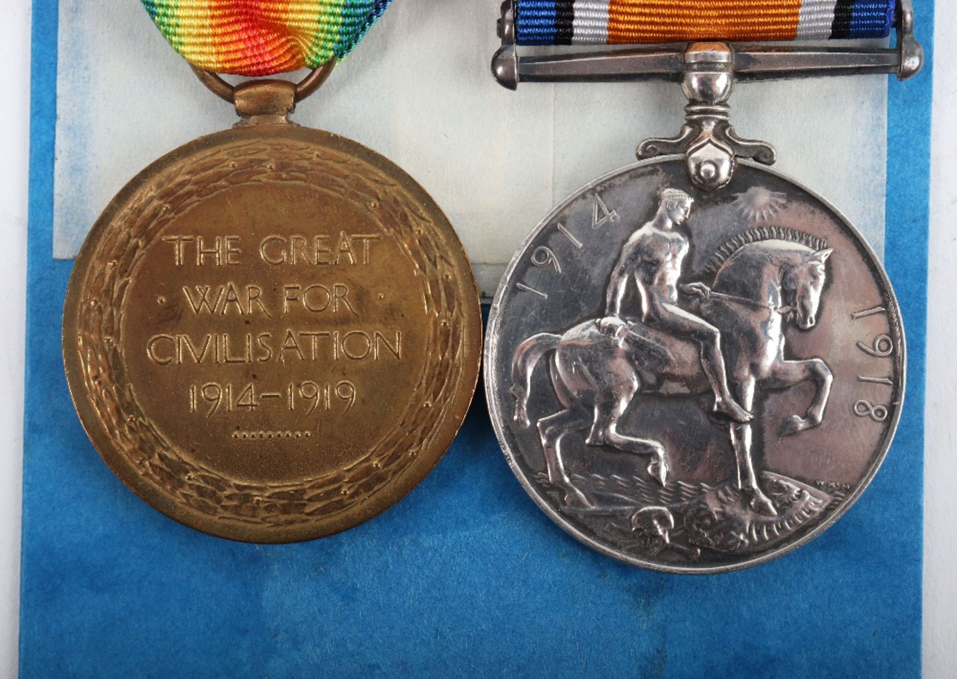 Great War Battle of the Somme Wounded Medal Pair Royal Fusiliers - Bild 5 aus 9