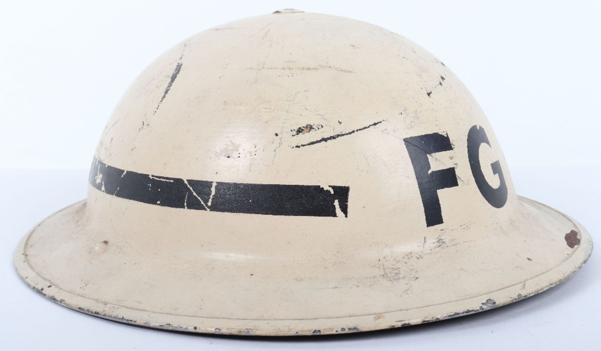 WW2 British Home Front Fire Guard Senior Leaders Steel Helmet - Image 4 of 9