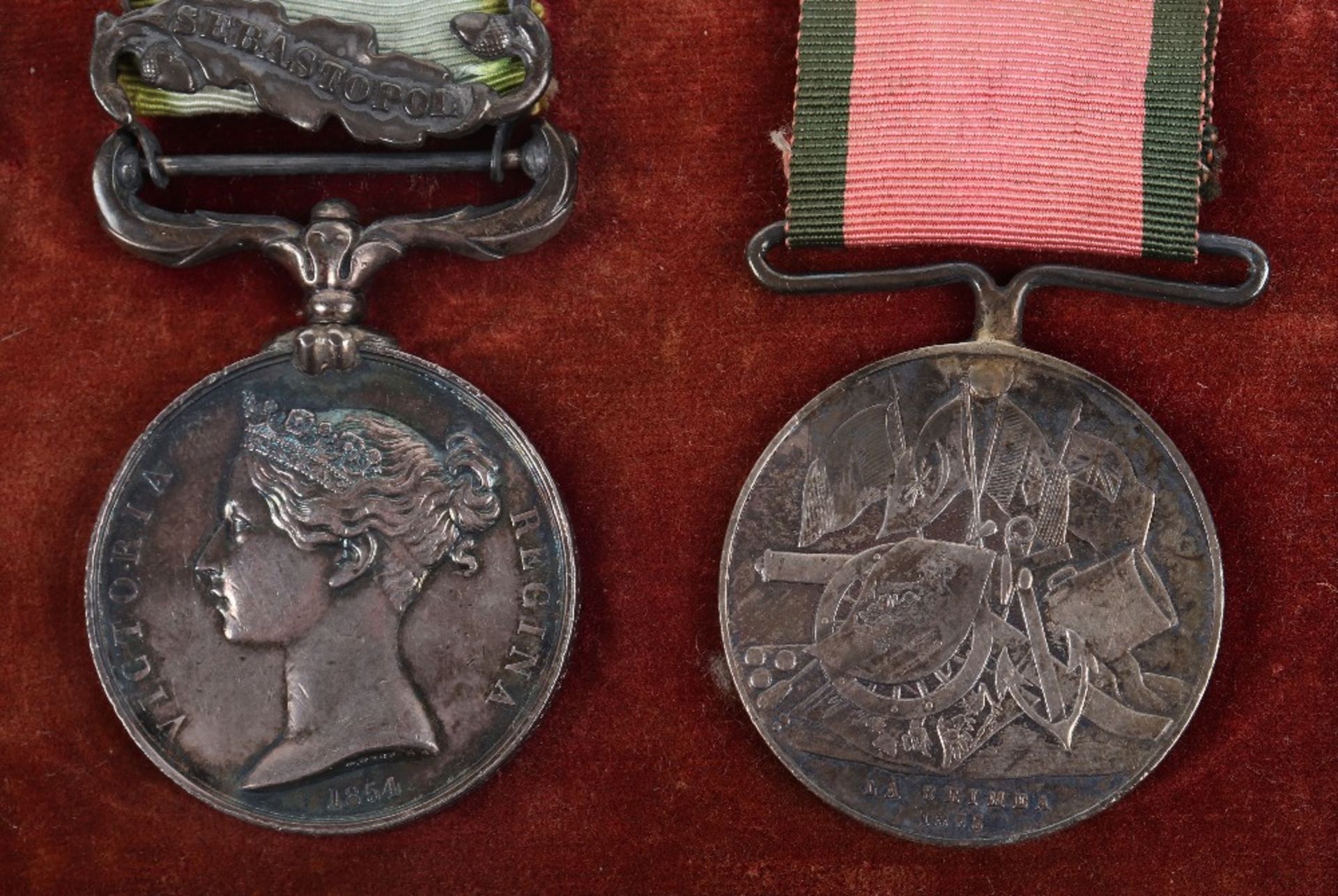 Victorian 2nd China War and Crimea Campaign Medal Group of Three 2nd Battalion the 1st Royal Regimen - Bild 5 aus 9