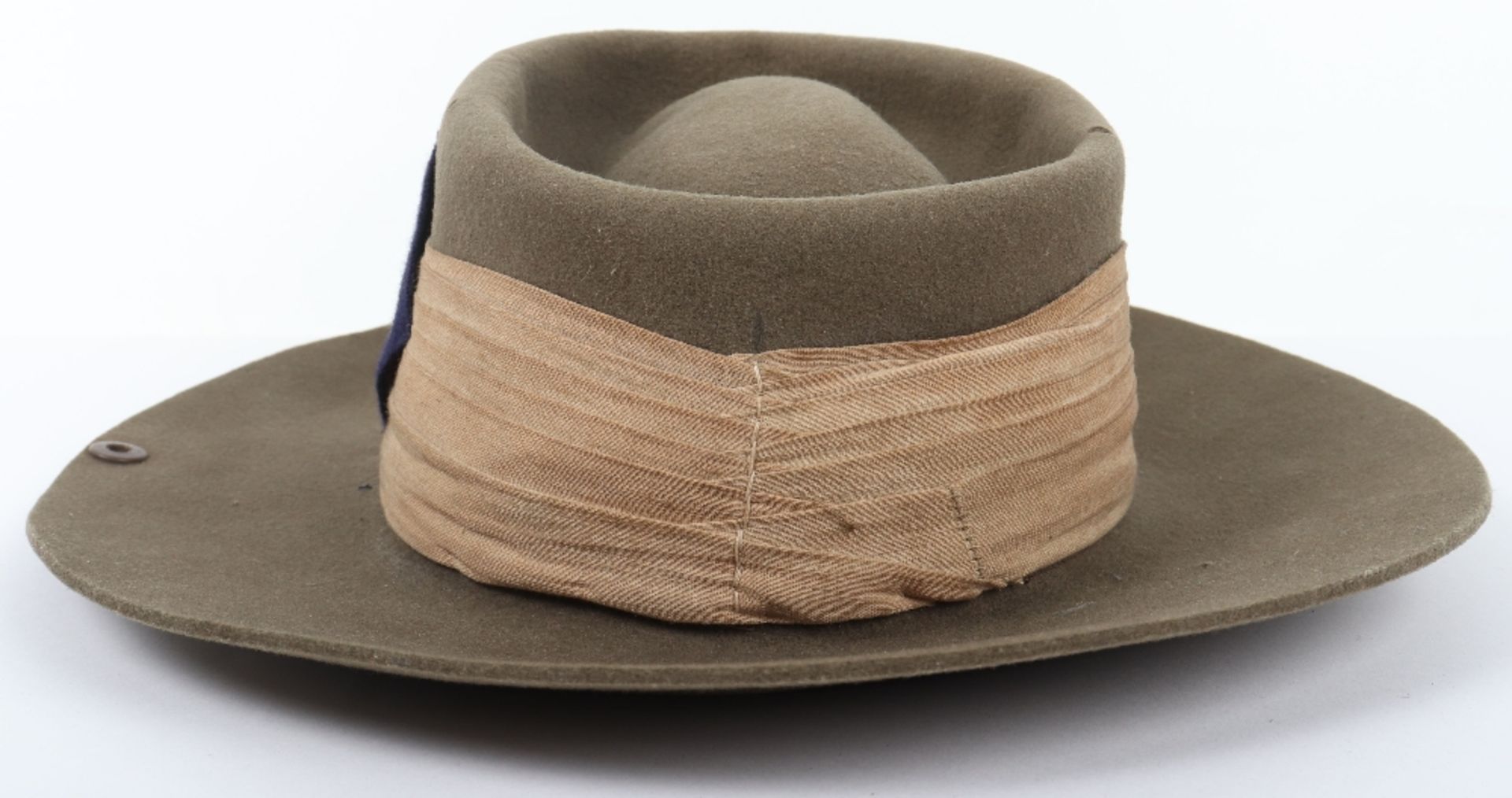 WW2 British Bush / Slouch Hat of the 136th Field Regiment (1st West Lancashire) Royal Artillery - Bild 7 aus 10