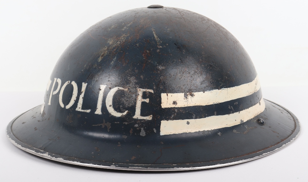 WW2 British Home Front Police Sergeants Steel Helmet - Image 3 of 9