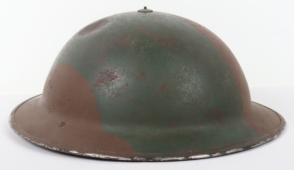 WW2 British Camouflaged Steel Combat Helmet - Image 5 of 8