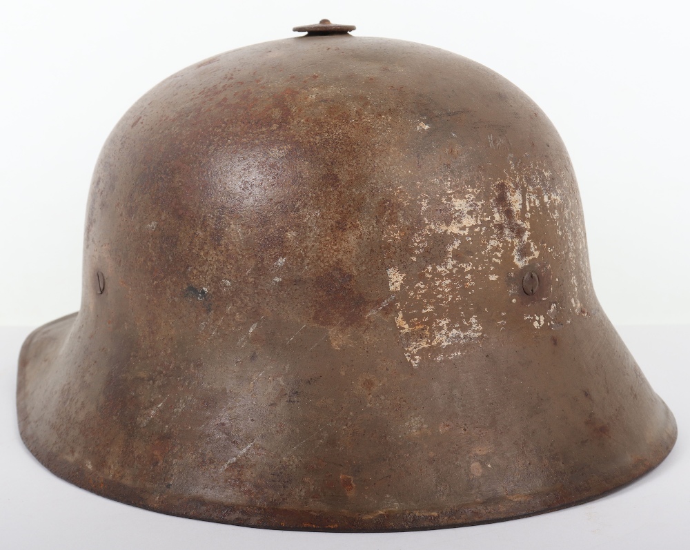 Rare WW1 Austrian Berndorfer Steel Combat Helmet - Image 4 of 11