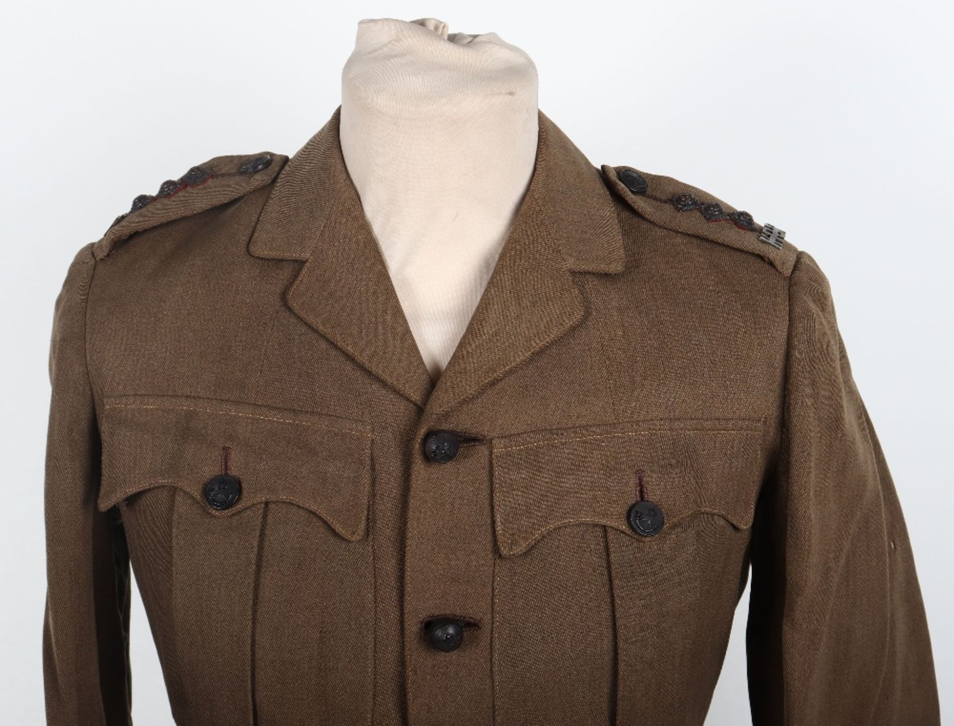 WW1 British 1917 Pattern Shoulder Rank Tunic of Kings Royal Rifle Corps Interest - Bild 2 aus 10