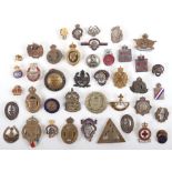 Good Mixed Lot of Home Front and Regimental Lapel Badges and Sweetheart Brooches