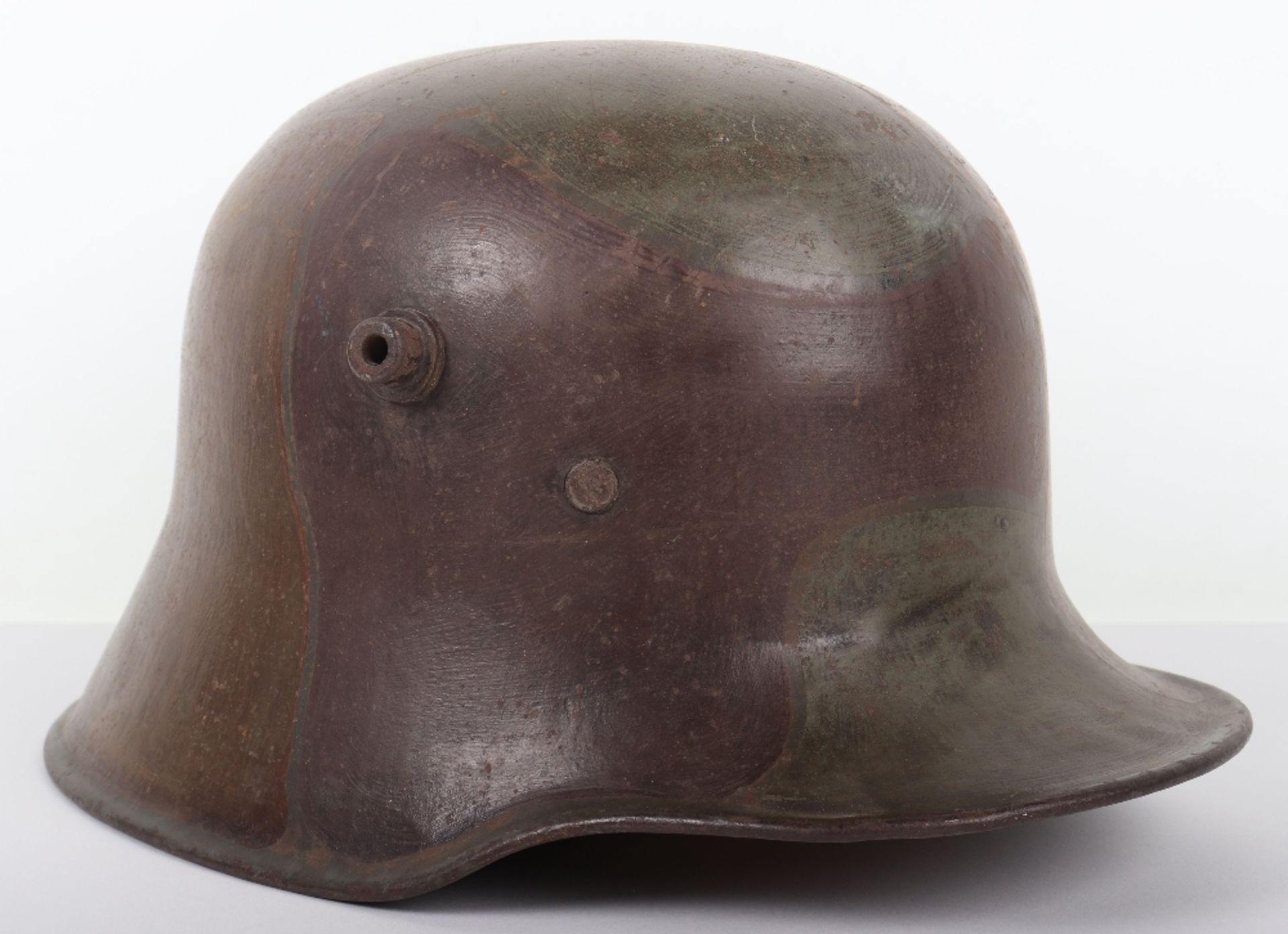 Imperial German M-18 Camouflaged Steel Combat Helmet - Bild 2 aus 9