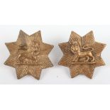 Pair of 36th (Herefordshire) Regiment of Foot Collar Badges