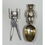 A pair of novelty silver Peg Doll sugar nips, Cohen & Charles London 1902,