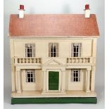 A Lines Bro wooden two storey dolls house, English circa 1910,