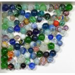 Hundred Victorian glass Marbles,