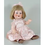 Porzellanfabrik Burggrub ‘Das lachende Baby’ bisque head baby doll, German 1920s,
