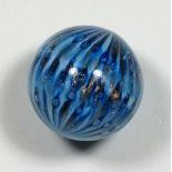 A good blue glass Marble,