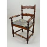 A good 19th century wooden Dolls Armchair,