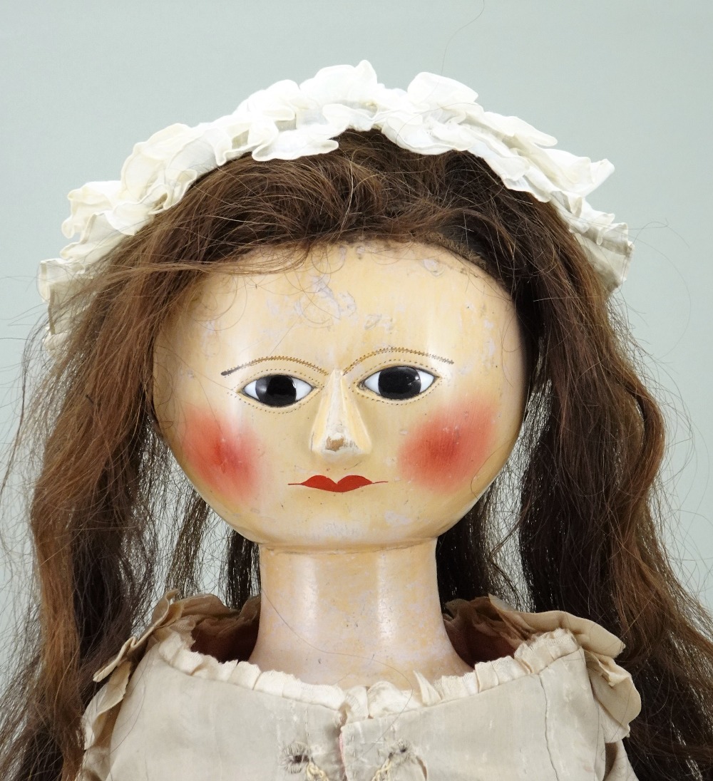 A large and important George III wooden doll, English circa 1770, - Image 4 of 5