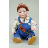 Rare Hertel, Schwab & Co 165 bisque head googly doll, German circa 1910,