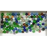 Hundred and thirty Victorian glass Marbles,