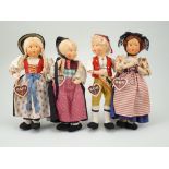 Four Baitz dolls, Austrian,