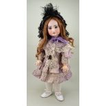 Tete Jumeau bisque head Bebe doll, French circa 1900,