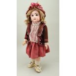 Tete Jumeau bisque head Bebe, size 9, French circa 1890,