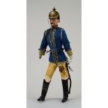 Rare Gentleman Soldier bisque shoulder head doll, German circa 1910,