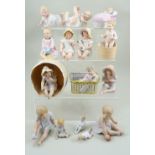 Collection of German bisque Baby figurines, circa 1910/20,