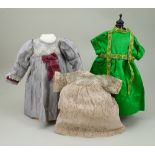 Three dolls dresses,