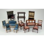 Collection of dolls house furniture, circa 1880,