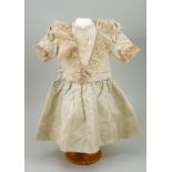 Pale green silk dress for French Bebe, circa 1890,