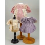 Three good 1890s style dolls dresses,