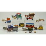 Collection of Erzgebirge wooden toys, 1920s,