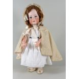A good Bahr & Proschild 2072 Character doll on Toddler body, German circa 1910,