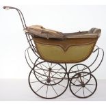 A Victorian child’s Dolls pram, 1890s,