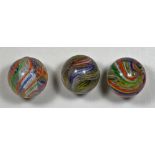 Three large Victorian glass Marbles,