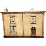 An Early English painted wooden dolls house, mid 19th century,